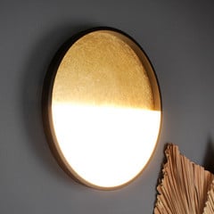 Vista LED-væglampe, guld/sort, Ø 40 cm