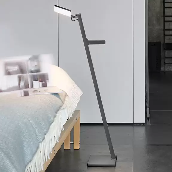 Lampenwelt Nimbus Roxxane Leggera LED-Stehlampe, grau