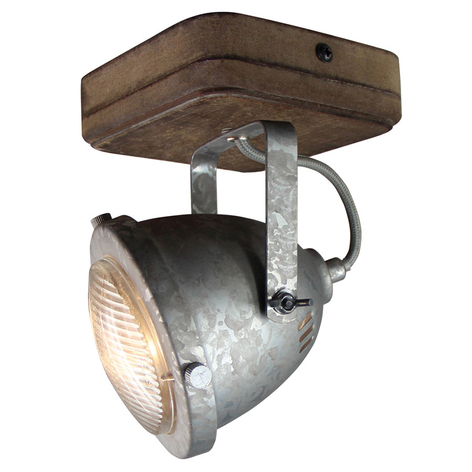 Deckenleuchte Woody, galvanisiert, 1-flammig