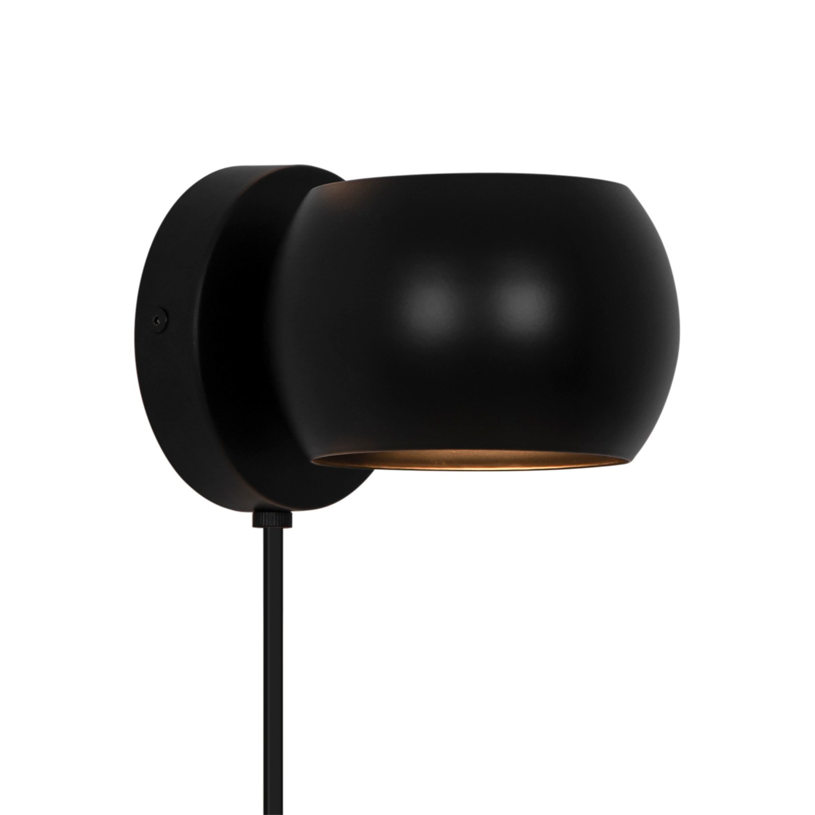 Belir wall light up/down with a plug, black