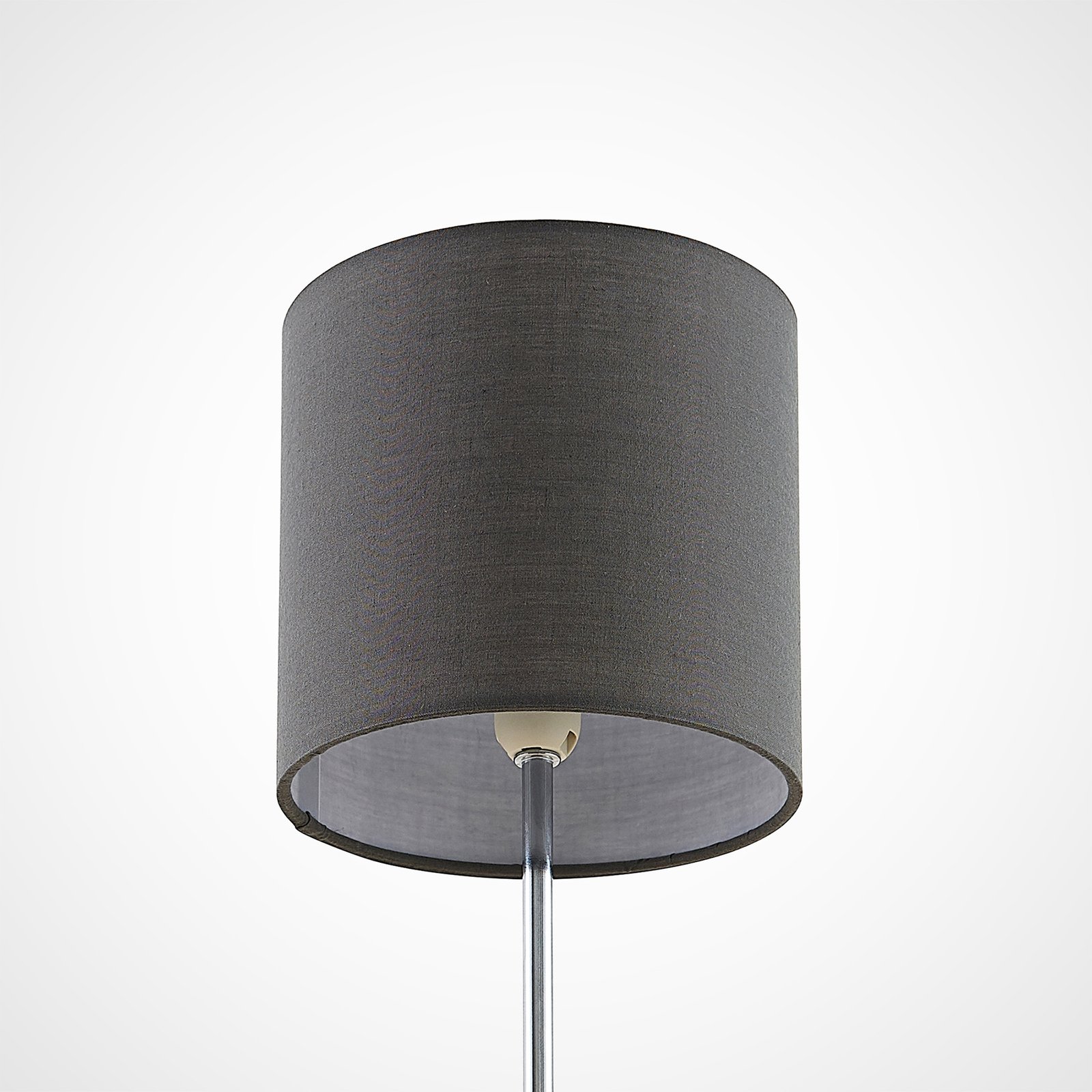 Lindby Leokadia bordlampe, krom grå