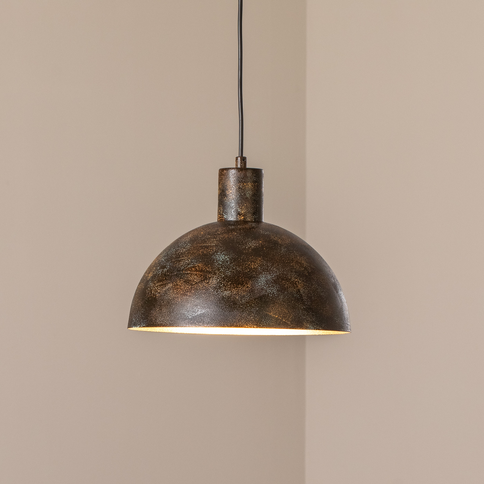 Opviq Lampa suspendată Kure negru-maro metal Ø 30 cm E27 - Bucătărie