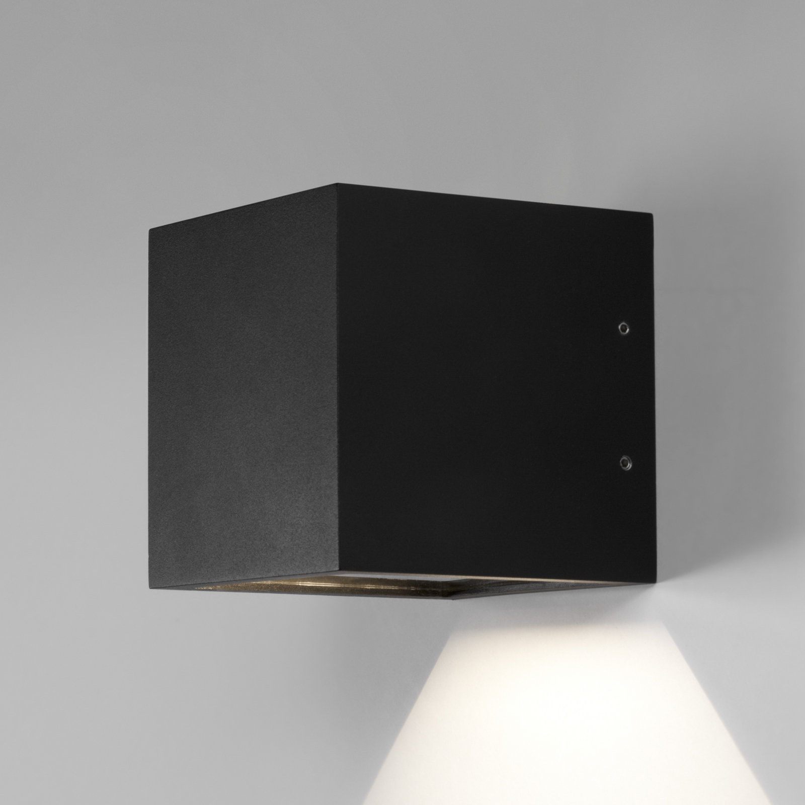 Foco empotrable downlight LED para exteriores Cube, negro, IP54, 15 cm,