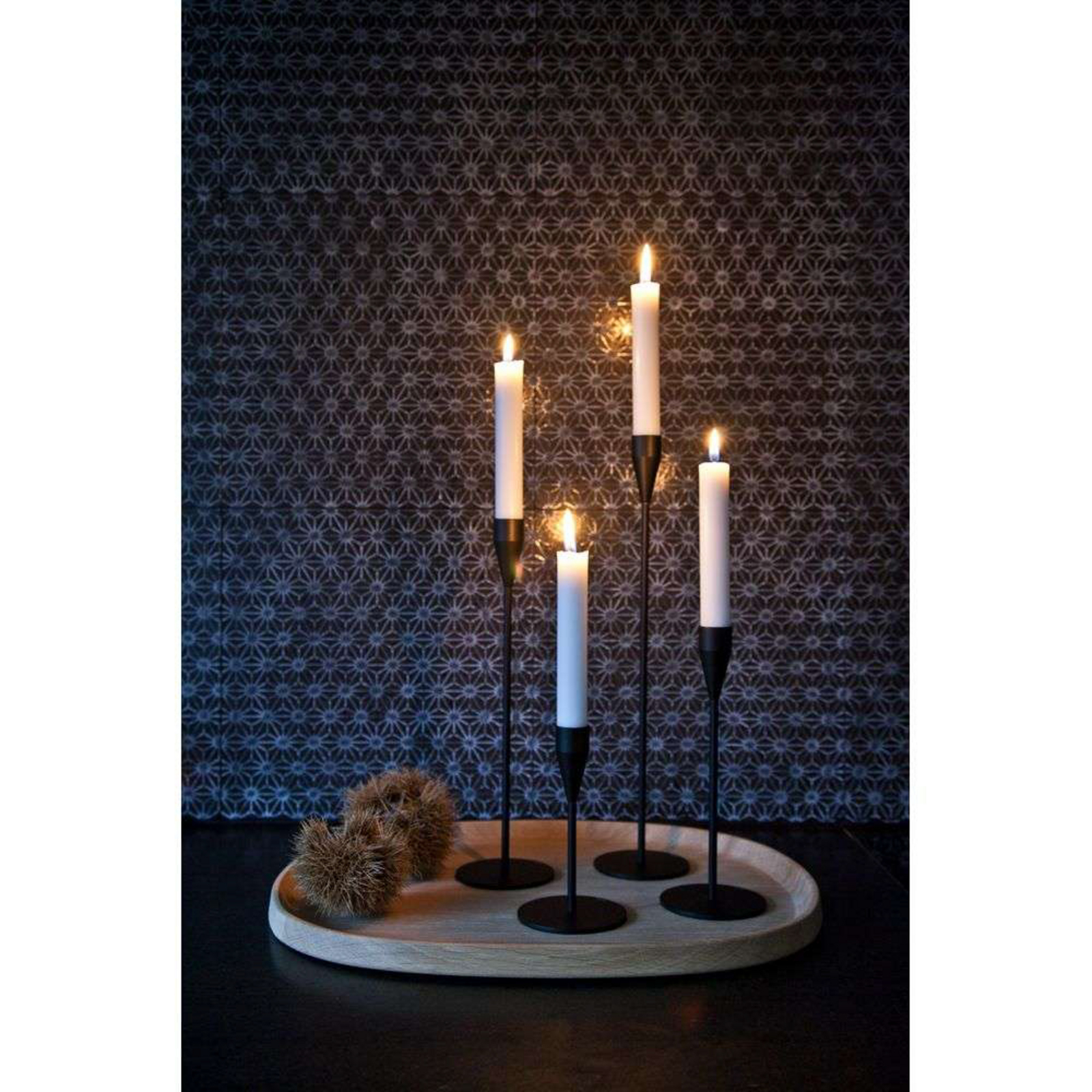 Mars Candle Holder H14 Black - Piet Hein