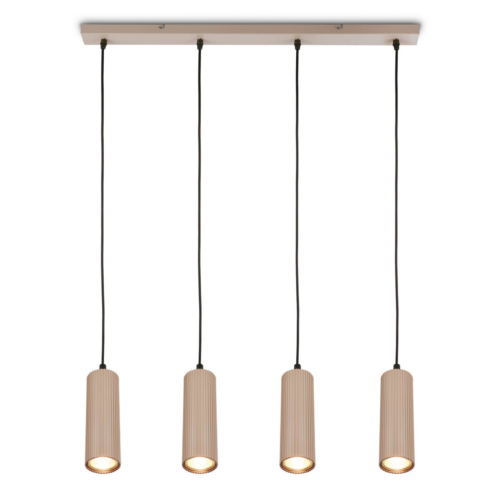 Hängeleuchte Ida, beige, 4-flammig, Länge 76 cm, GU10
