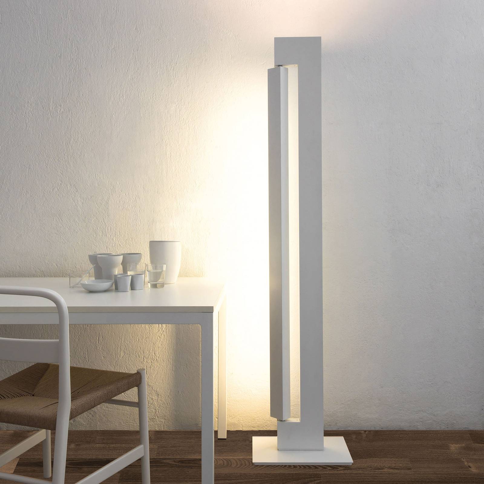 Nemo Ara lampadaire dim-to-warm blanc/blanc