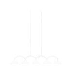 Globen Lighting Hängelampe CURVE 5, weiß, 5-flg., 165 cm
