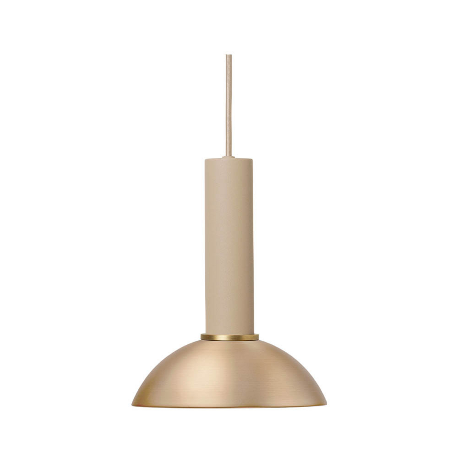 Collect Závěsná Lampa Hoop High Cashmere/Brass - Ferm Living