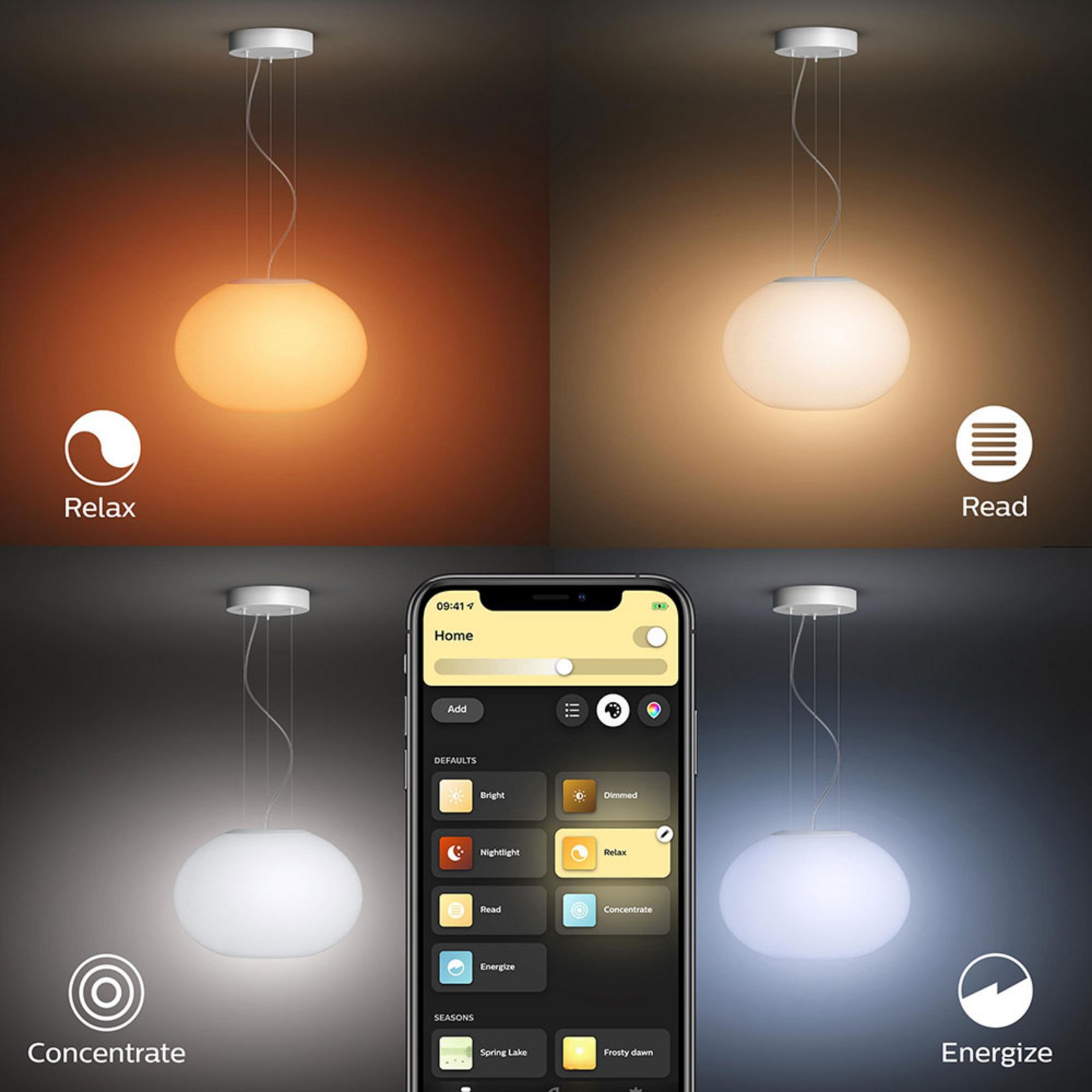 Flourish Hue Závěsná Lampa White&Color Amb. White - Philips Hue