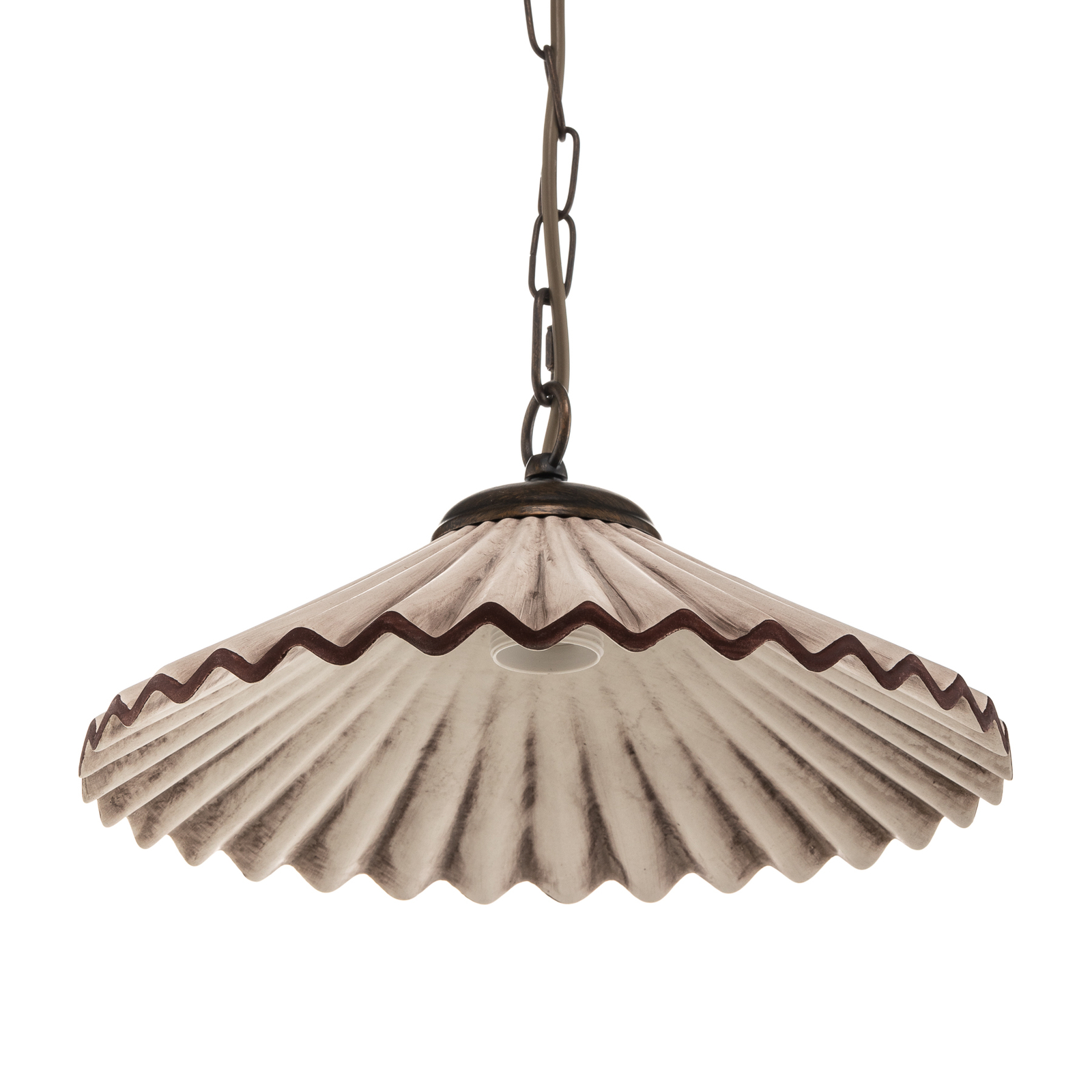 Rosina pendant light 1-bulb light pink/bronze