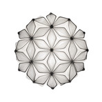 Lámpara de techo C'EST LA VIE, negra, Ø 34 cm, 2 luces, E14
