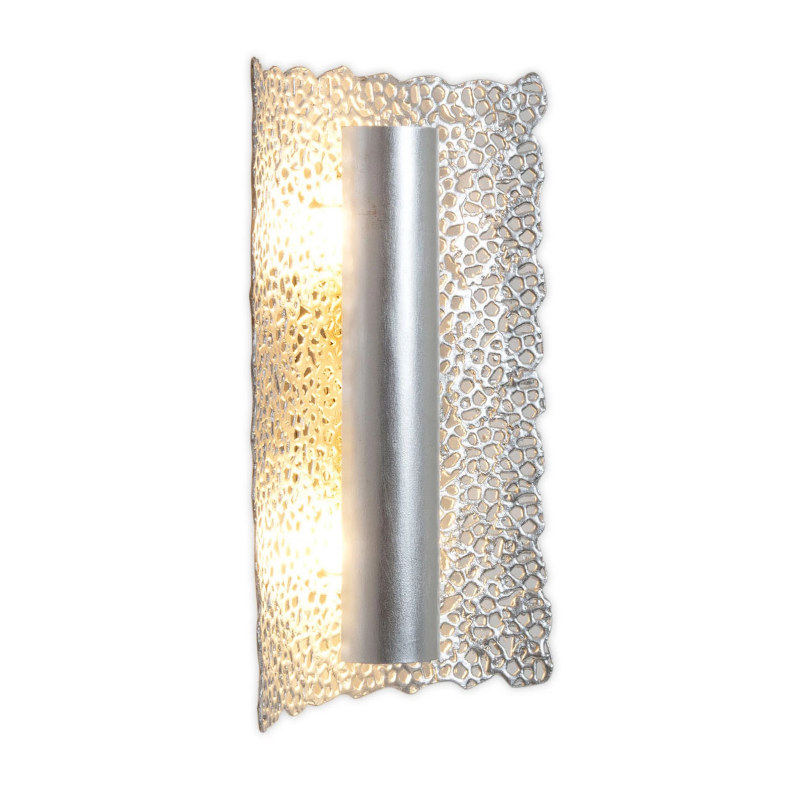 Wandlamp Utopistico in zilver en chroom