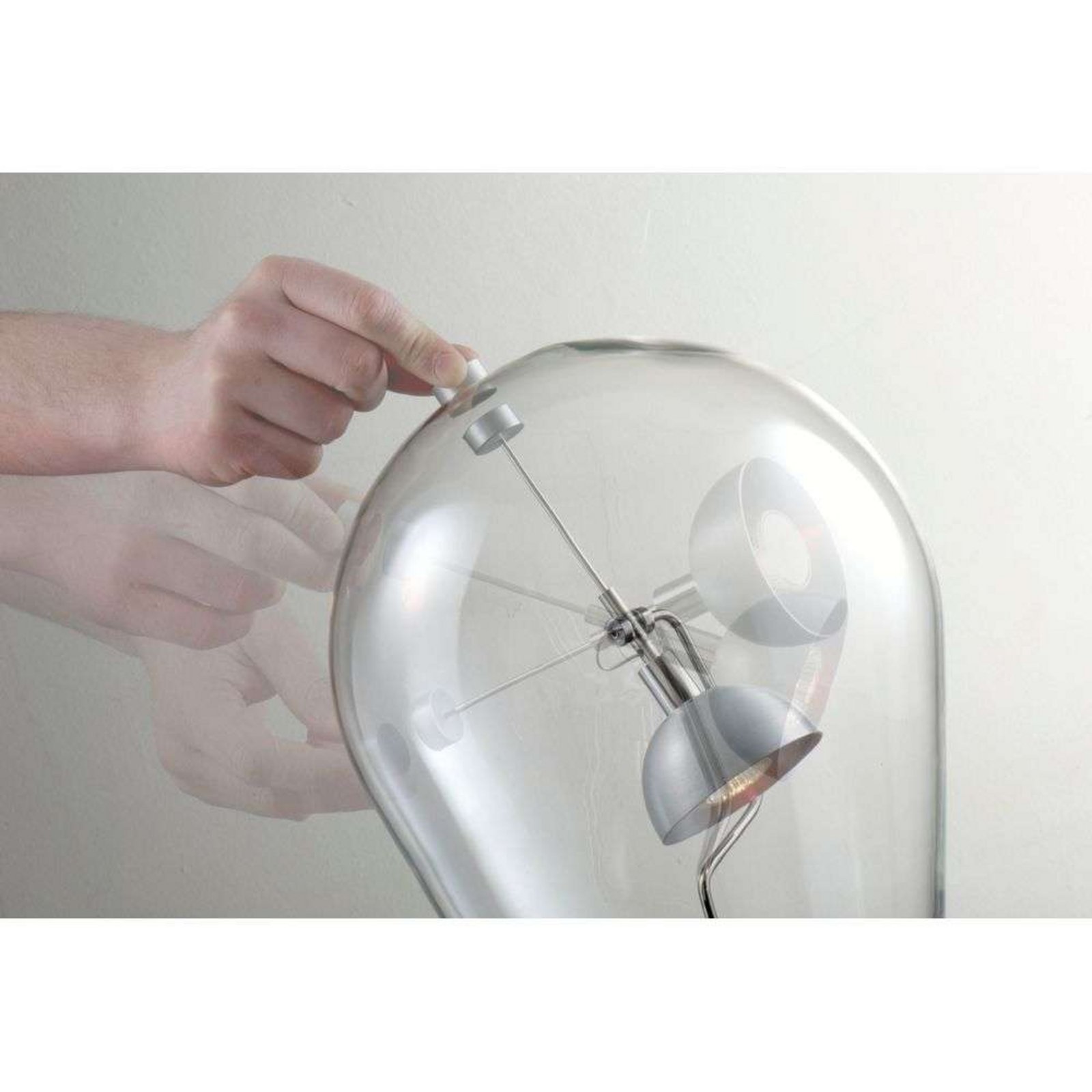 Blow LED Veioză 3-step Dim. Chrome/Clear - Lodes