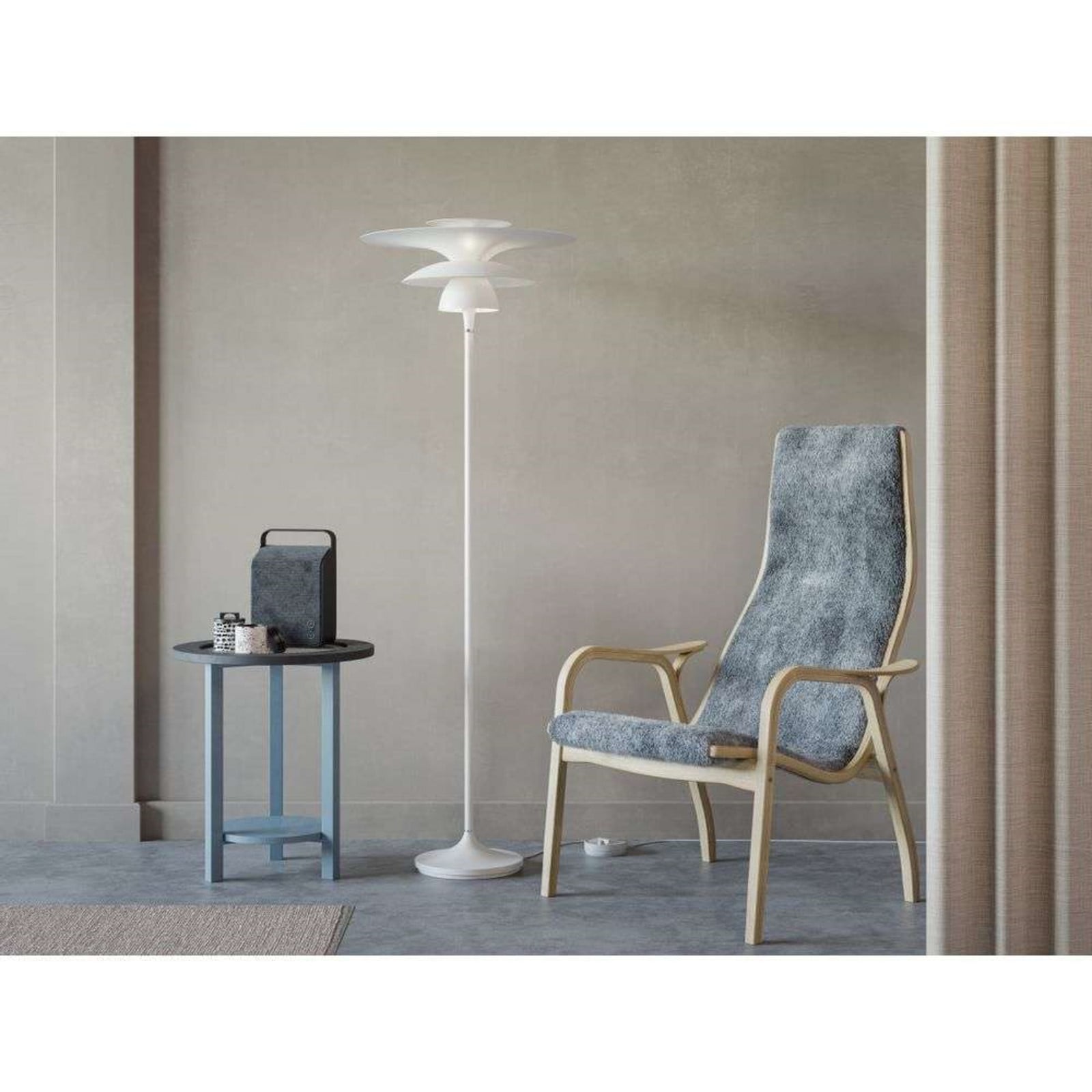 Picasso Gulvlampe H149 Matt White Belid - Stue - Metal