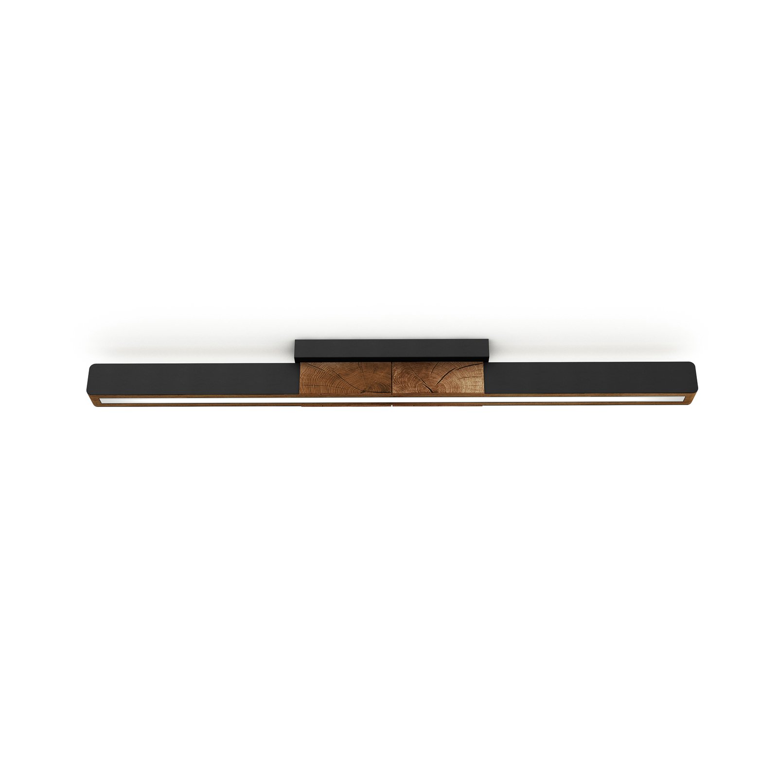 HerzBlut LED ceiling light Lana del nero, wood, dimmable