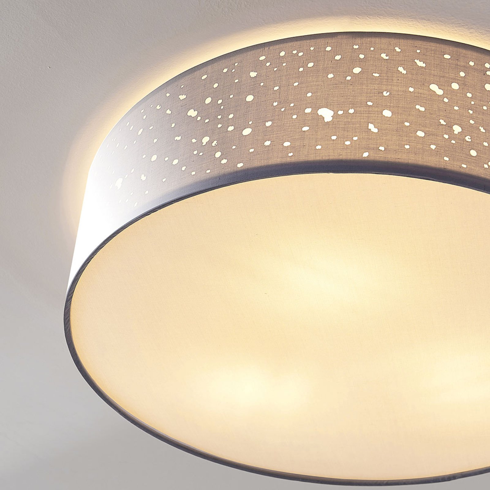 Umma Ceiling Lamp Grey/Nickel - Lindby