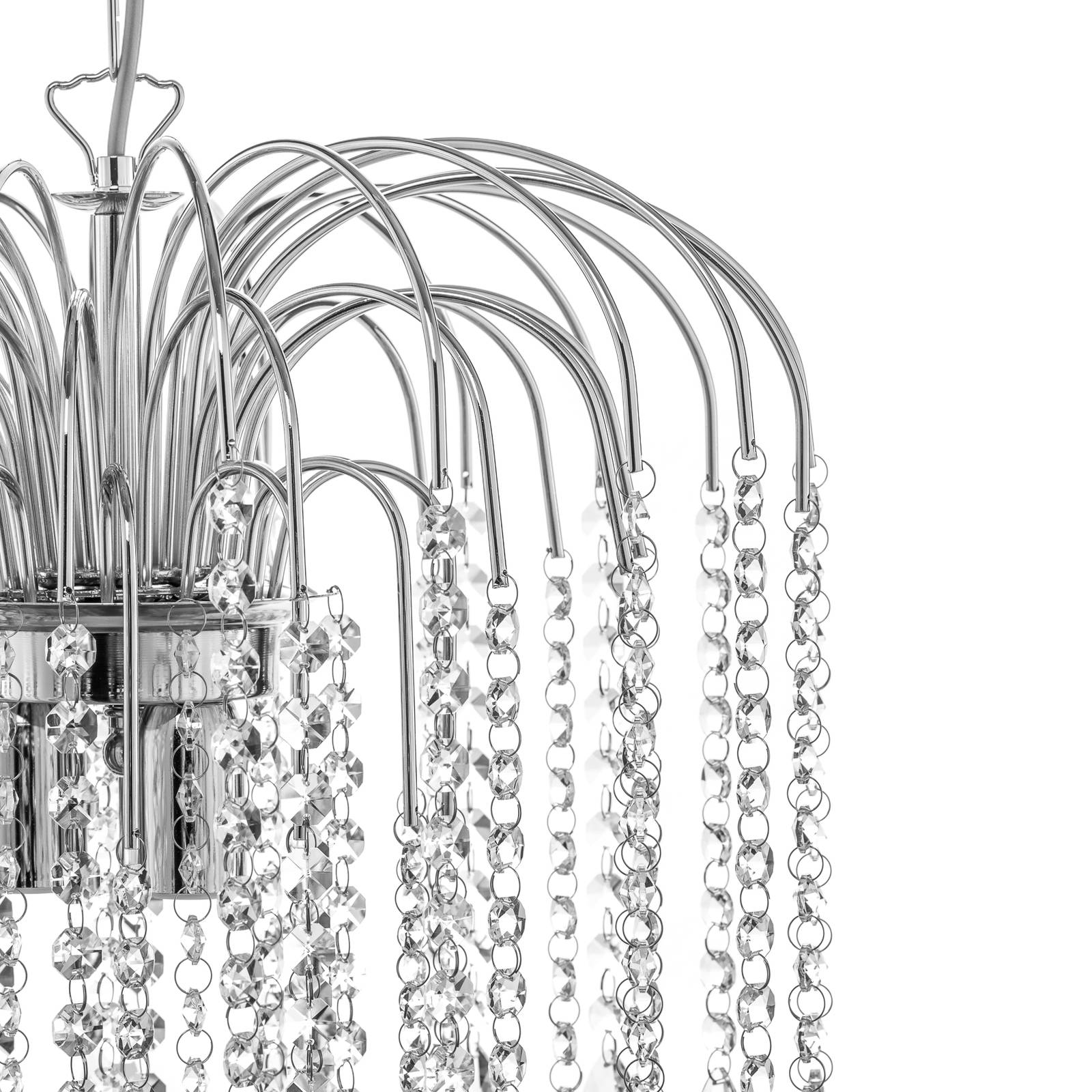 Lampa wisząca Pioggia z deszczem kryształów Ø40cm