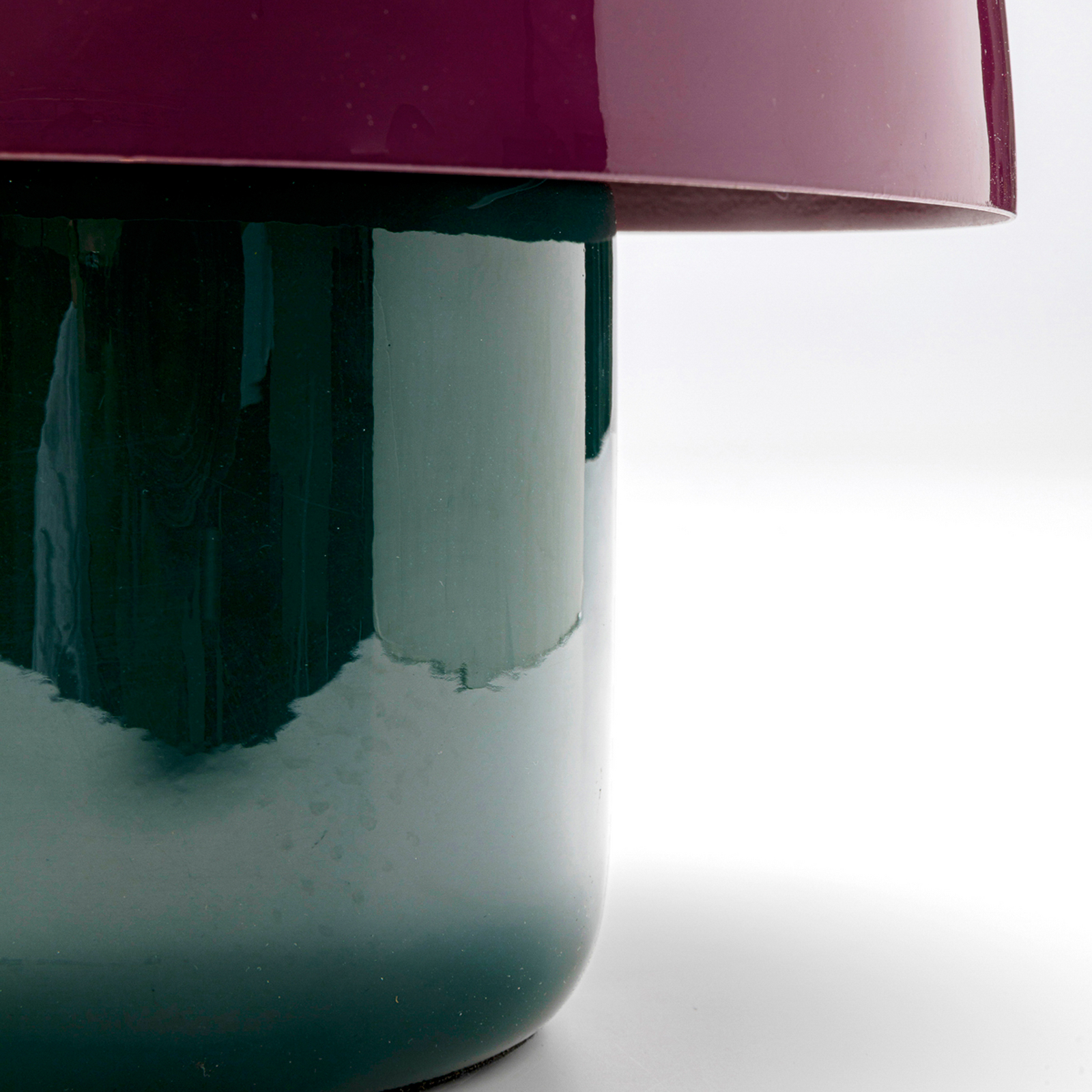 Kare galda lampa Mushroom, violeta/zaļa, metāls, 20 cm, E14