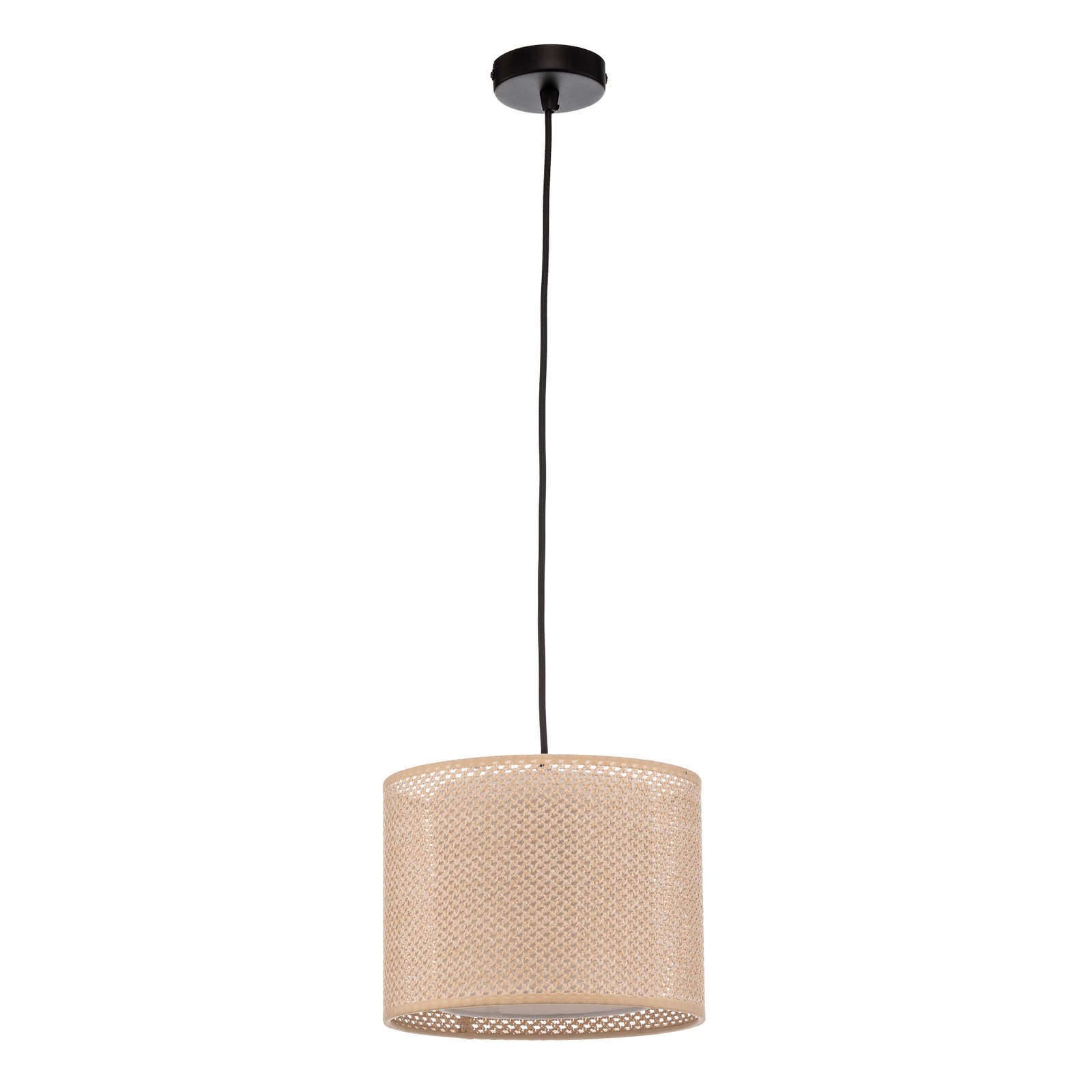 Lindby hanglamp Soula, Ø 26 cm, beige, kunststof, E27