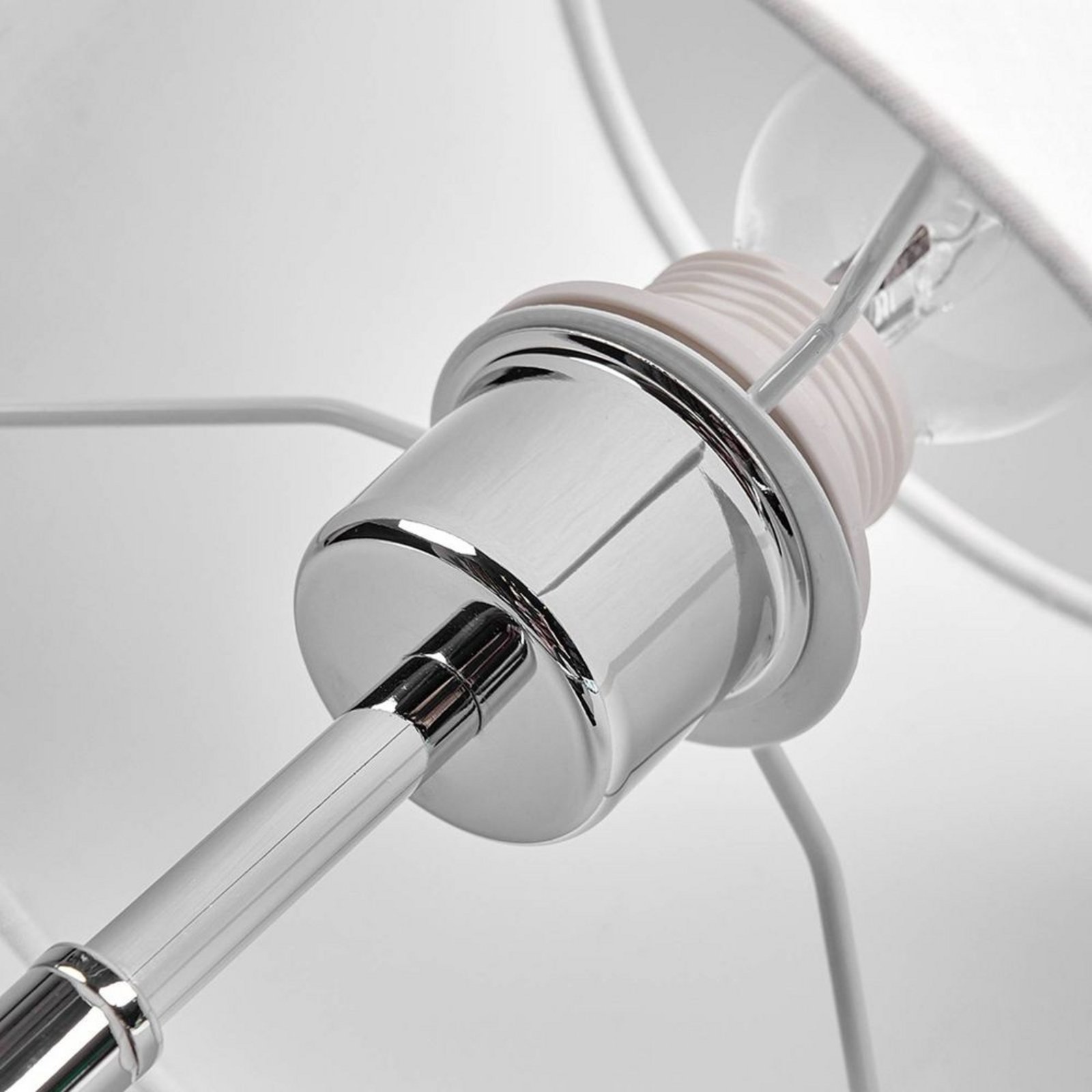 Dorothea Vegglampe White/Chrome - Lucande