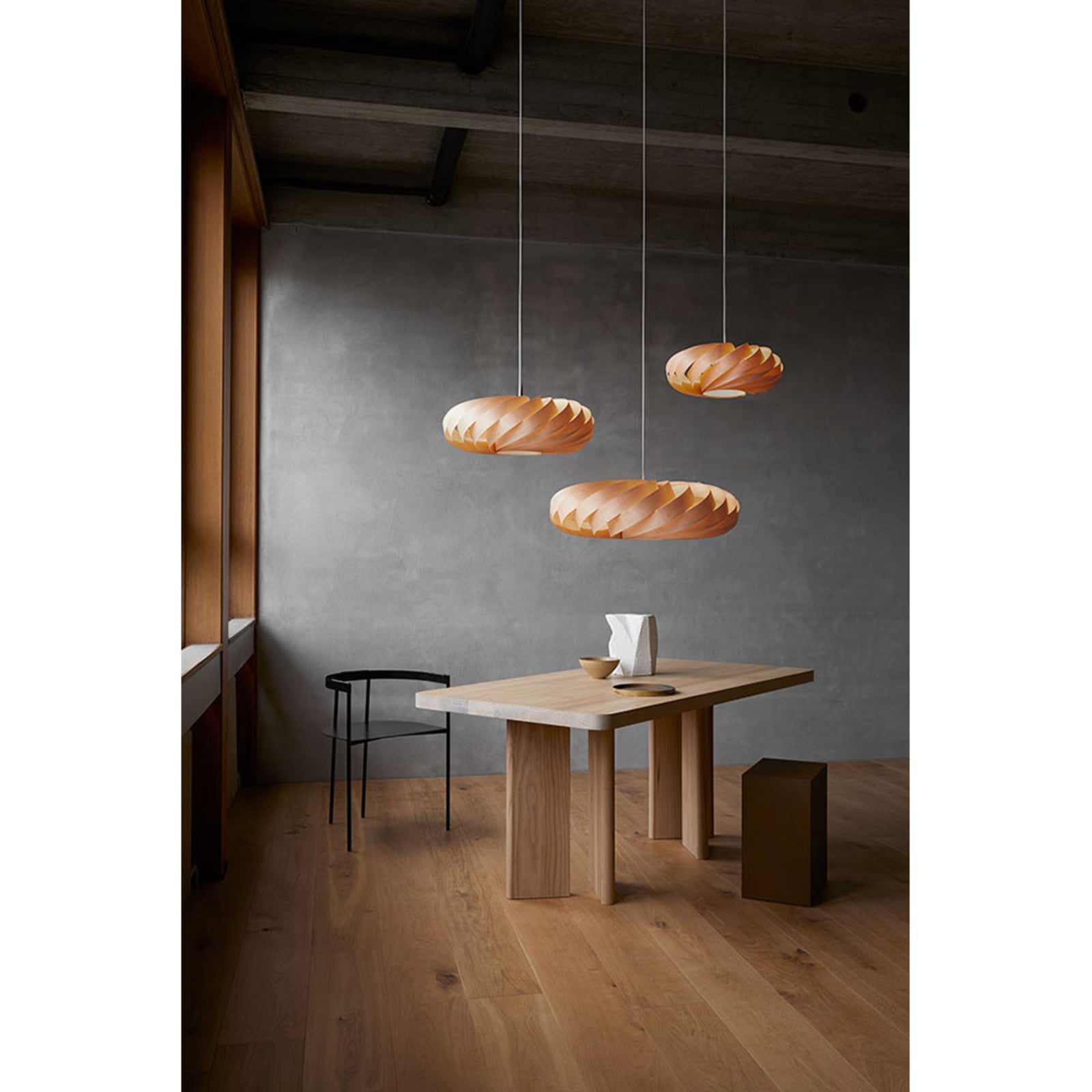 Lampada a sospensione Tom Rossau TR5, Ø 40 cm, colore naturale, legno di betulla