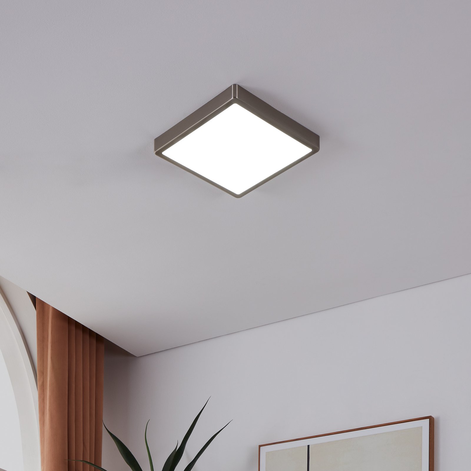 EGLO connect Fueva-Z taklampe 28x28cm i nikkel