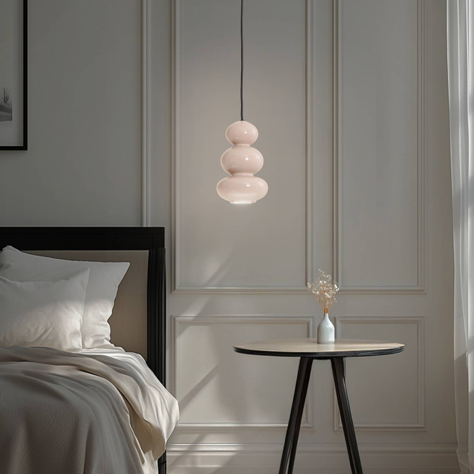 Argon Lampada A Sospensione Oman, Grigio Lucido, Vetro, Ø 14 Cm-image