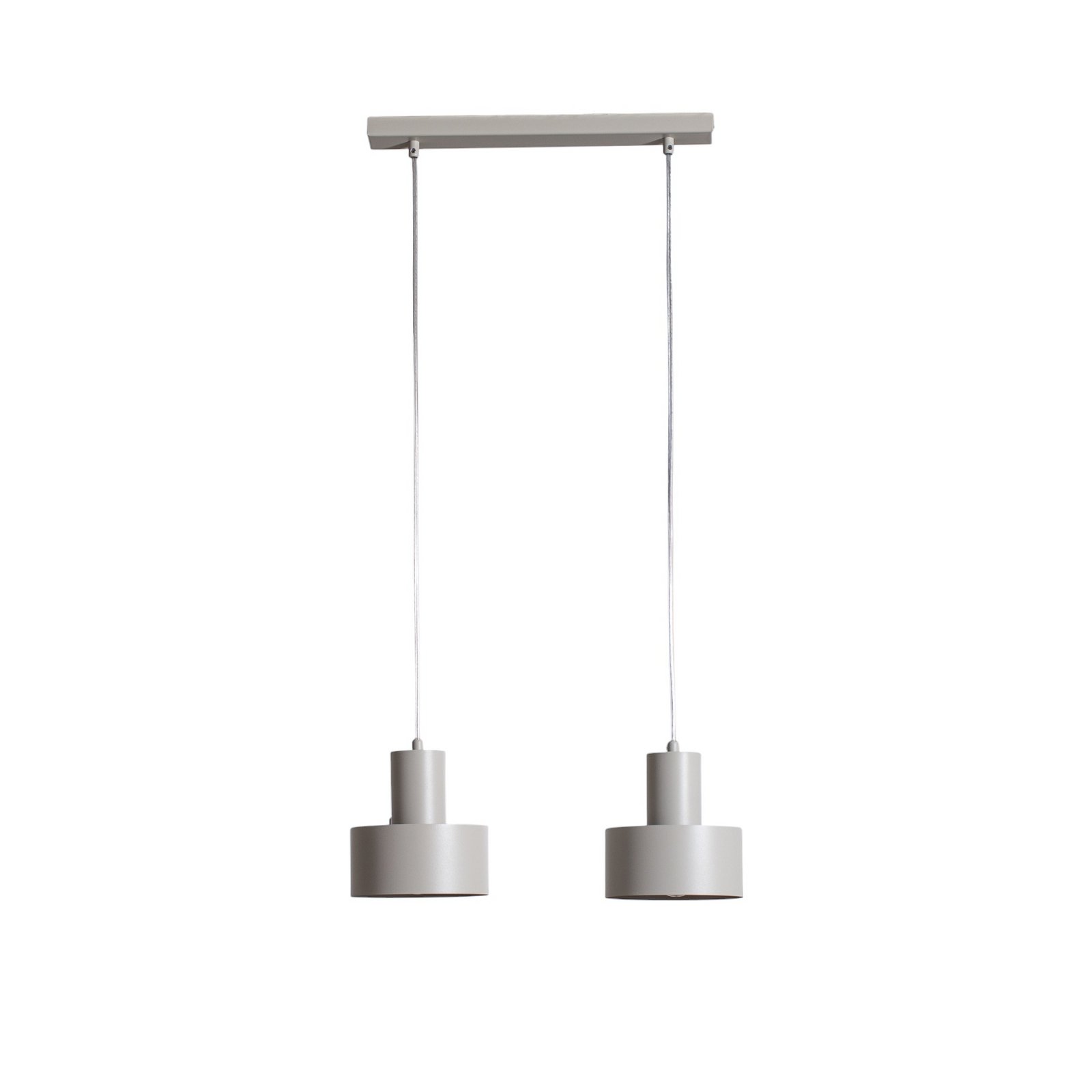 Hängeleuchte Rif 2, taupe 2-flammig, linear, Stahl