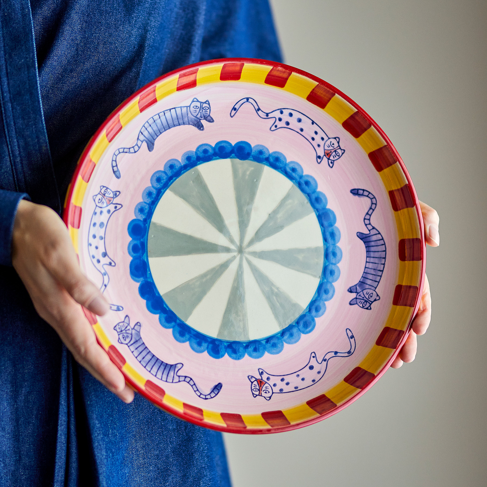 Tác Missy, farebný, Ø 30 cm, keramika – Bloomingville