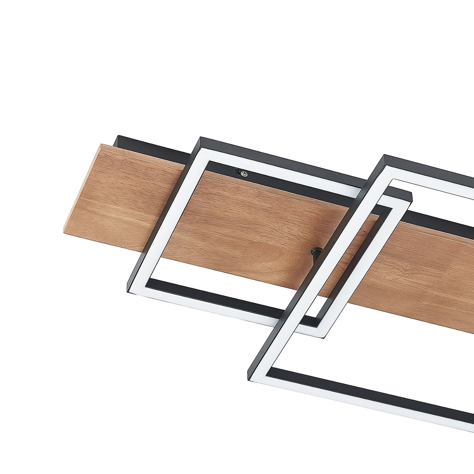 Chariska LED Plafondlamp L95 Wood/Black - Lucande