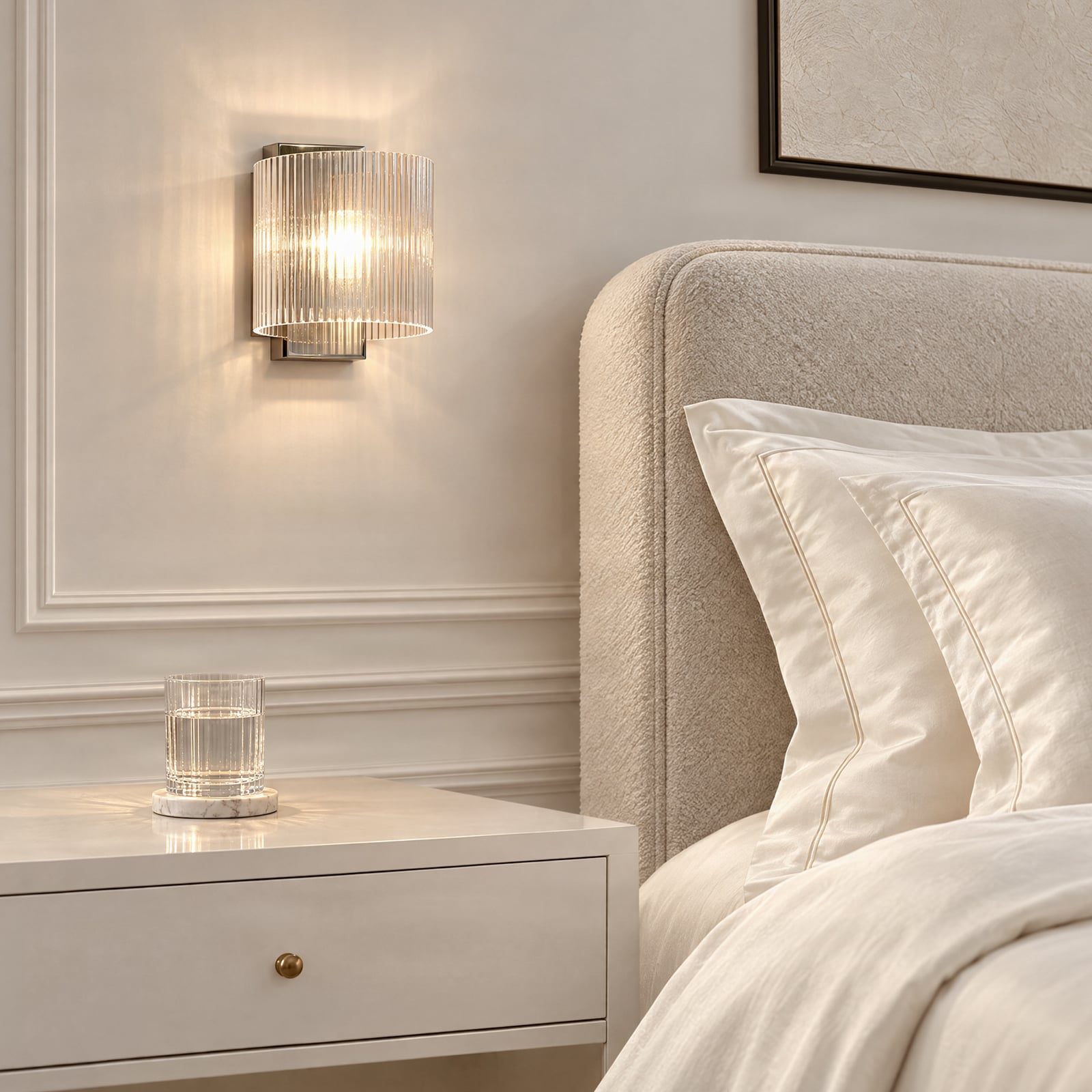 Meritt wall light, chrome/clear, 20 cm, glass - Lucande Meritt wall light, chrome/clear, 20 cm, glass - Lucande