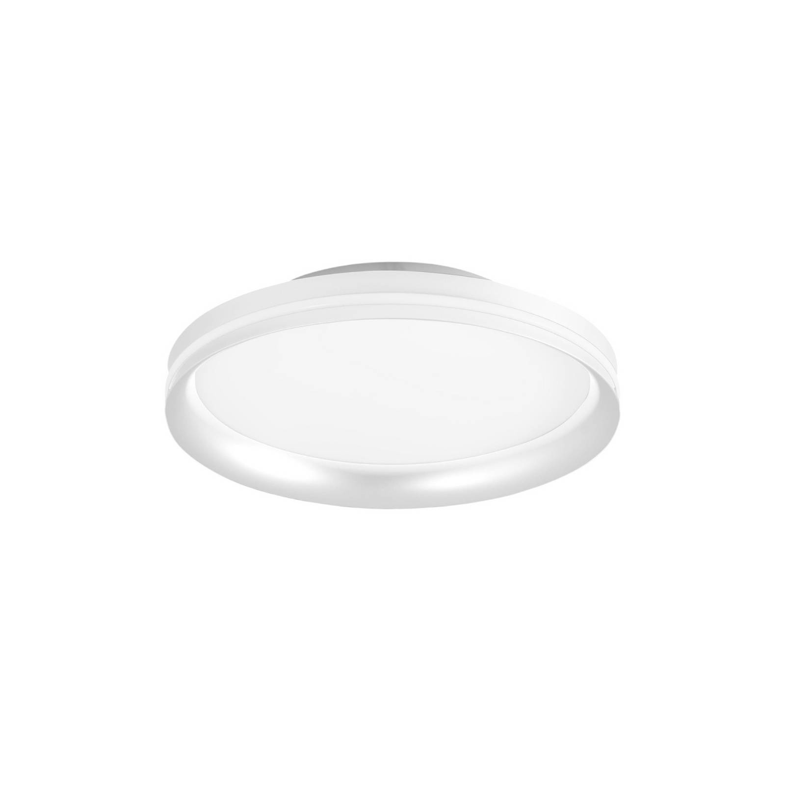 Lampa sufitowa LED Isy, biała, Ø 35 cm, metal, CCT, ściemniana