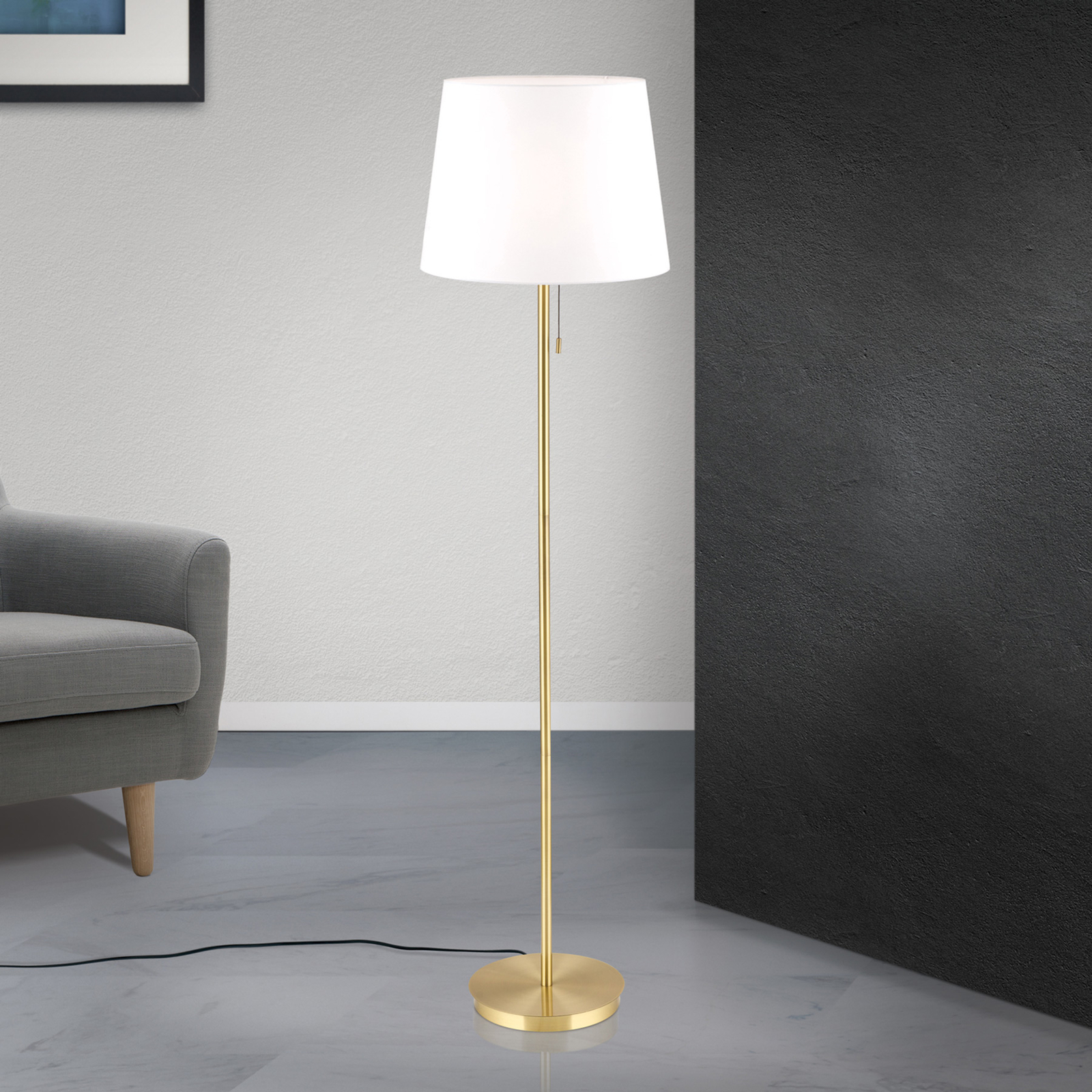 Ludwig fabric floor lamp