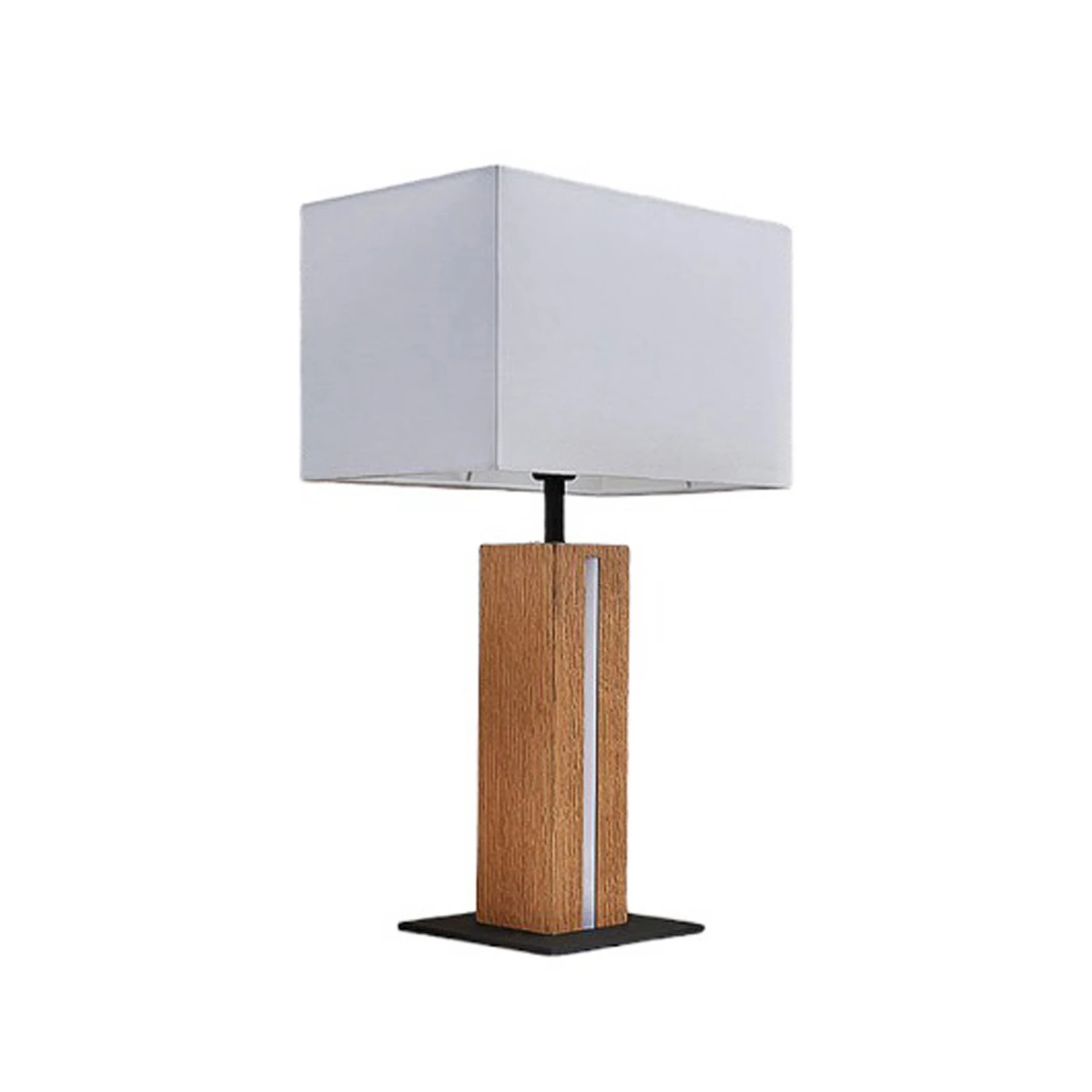 Lindby Tischleuchte Garry, 2-flg., weiß, Holz, 53 cm, E27