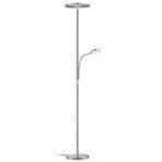 Dimbar LED-uplight-golvlampa Hades med LED-läsarm