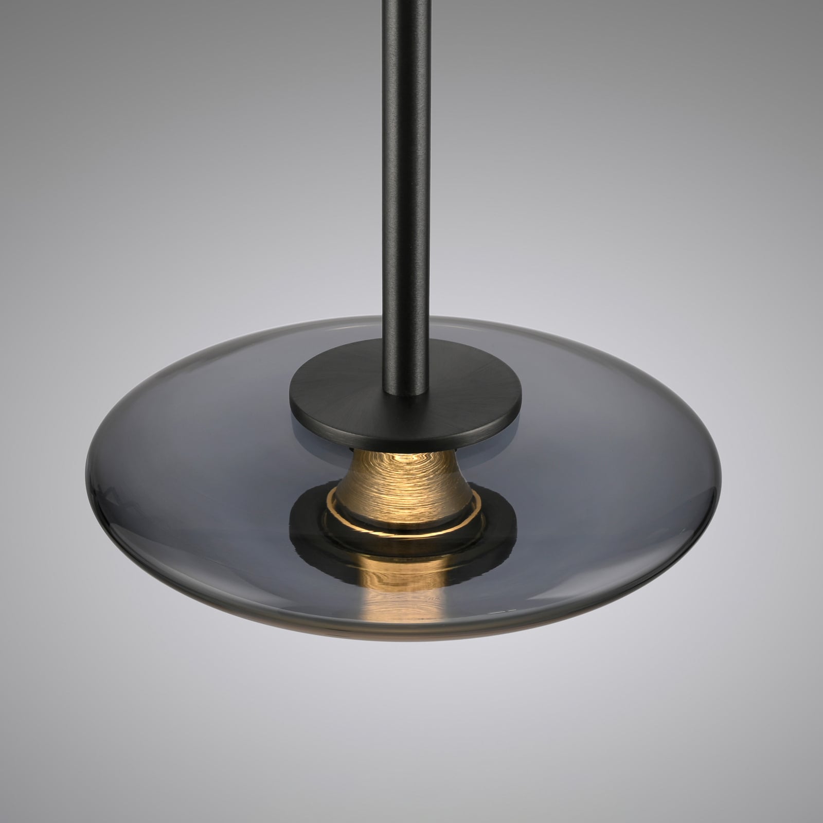 Suspension LED Vitrum, grise, verre/aluminium, à 3 lampes - PURE Suspension LED Vitrum, grise, verre/aluminium, à 3 lampes - PURE