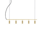 Globen Lighting hanglamp Hubble 5 messing lengte 130 cm 3-lamps