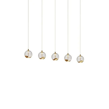 Hayley 5 Line Suspension Clear/Gold - Lucande