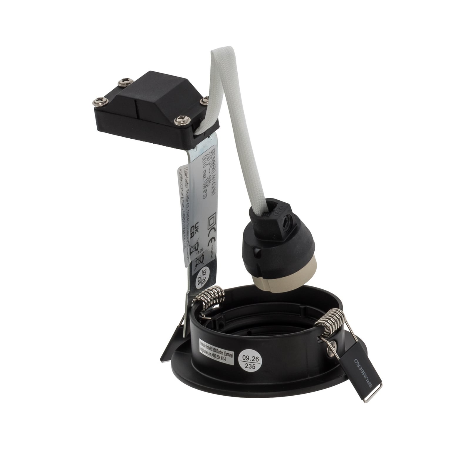 BRUMBERG spot encastrable Tirrel-R, douille GU10, noir mat BRUMBERG spot encastrable Tirrel-R, douille GU10, noir mat