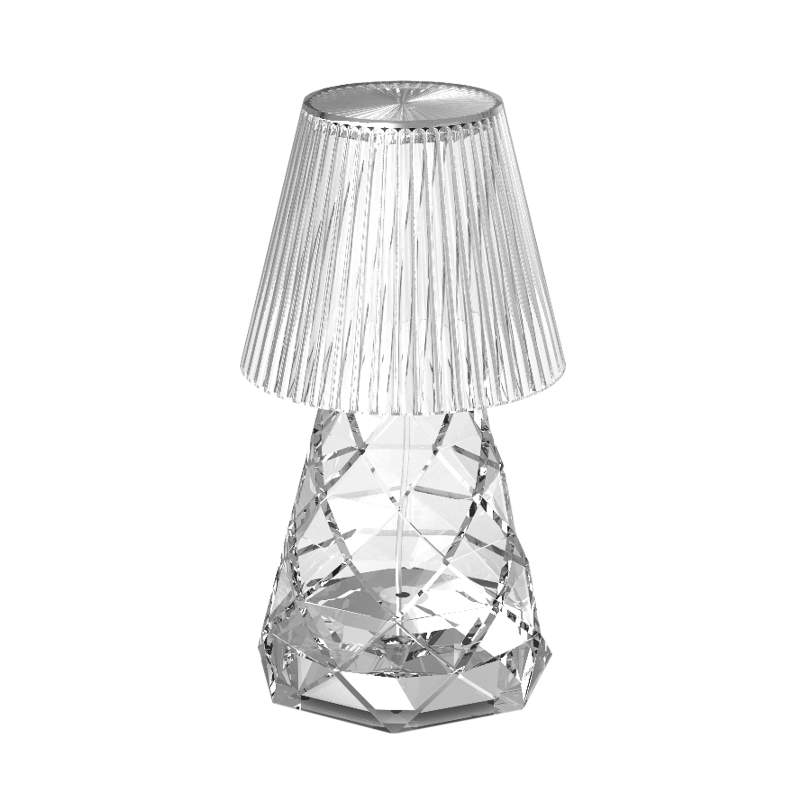 Newgarden lampe à table LED Lola 12 Lux, pile, transparent 