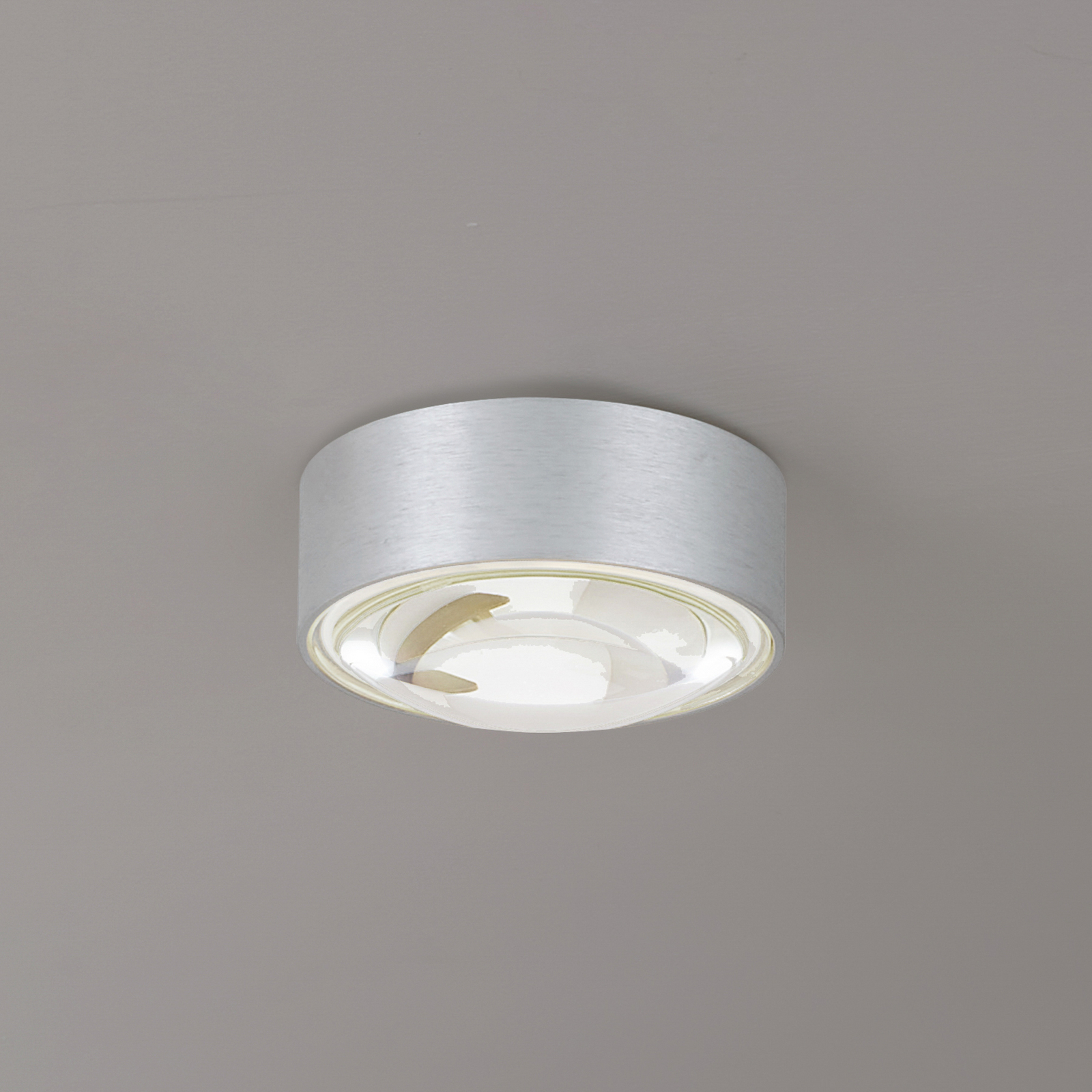 Lindby Downlight LED Siaka, gris, métal, Ø 5 cm, IP65