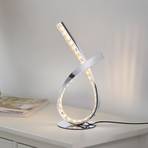 Brilla LED table lamp, dimmable, chrome