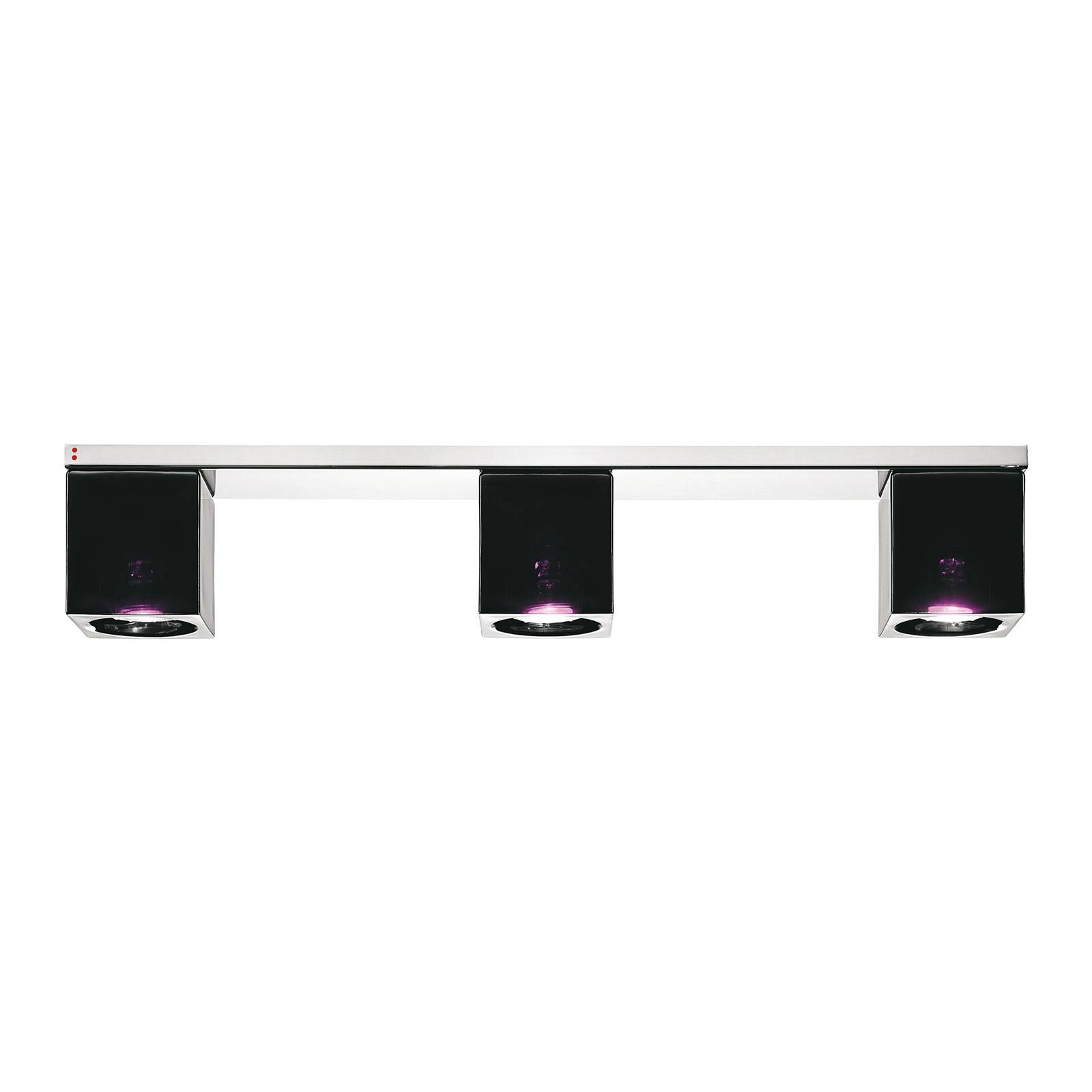 Fabbian Cubetto Design plafondlamp voor woonkamer / eettafel - zwart - Glas - plafonnière - dimbaar