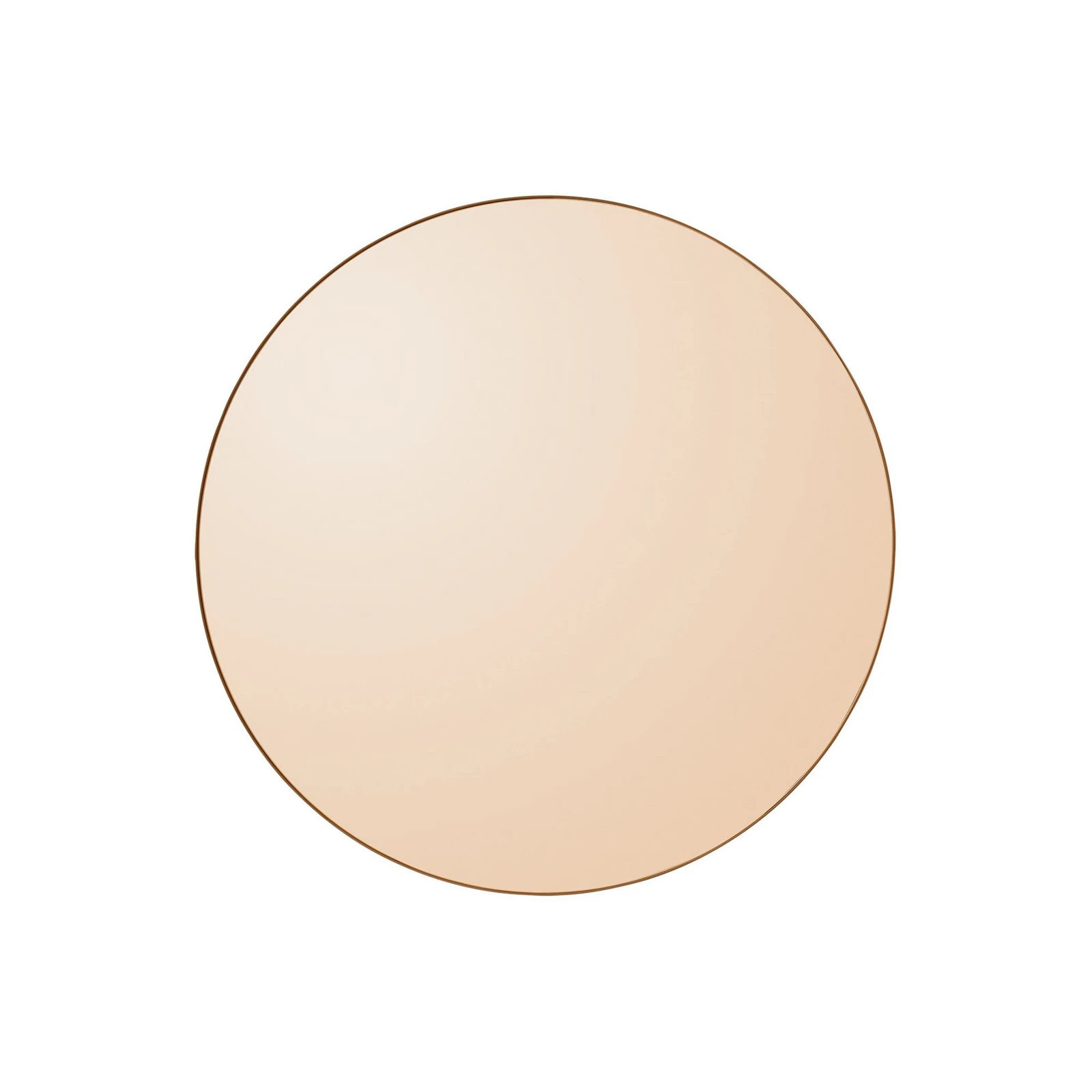 AYTM огледало Circum, кехлибар, Ø 70 cm, стъкло, MDF дърво