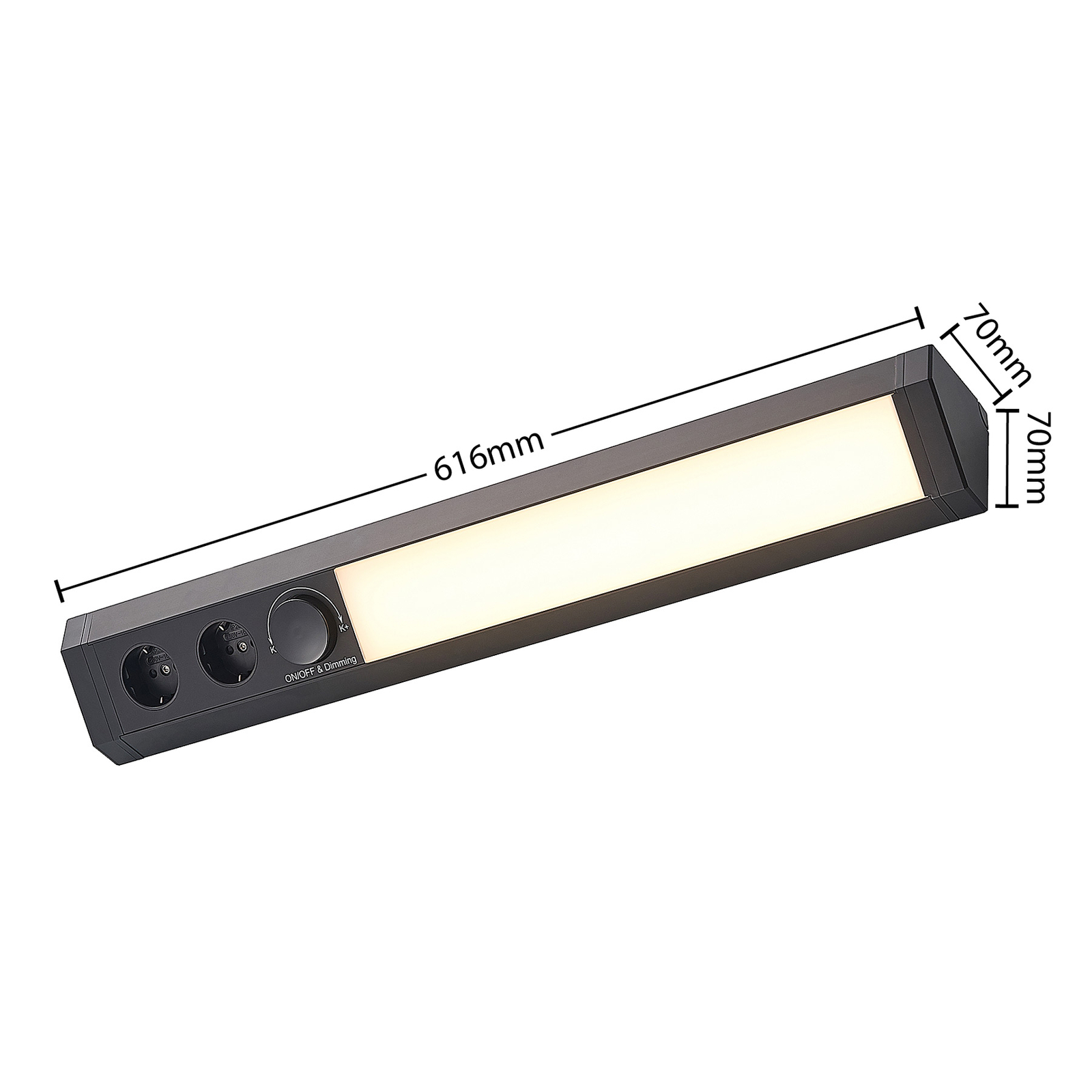 Arcchio Asira LED-benkarmatur, CCT, svart