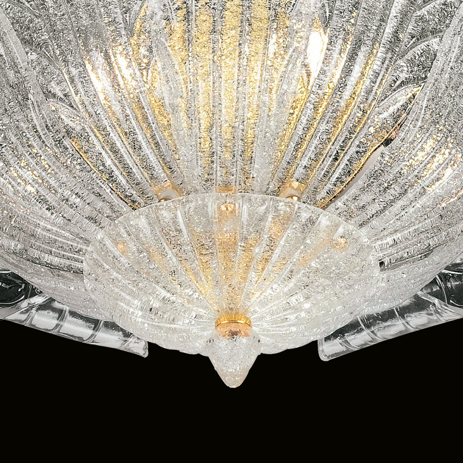 Muránói üveg mennyezeti lámpa Tartaruga, 80 cm