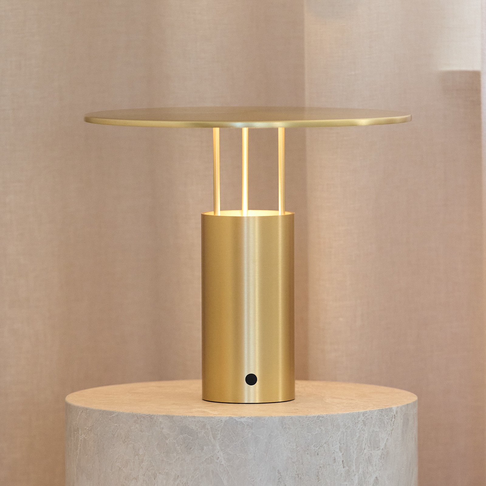 Lampa de masă LED Piet Hein Tempel280 alamă înălțime 245 cm - dormitor - Design - Aluminiu