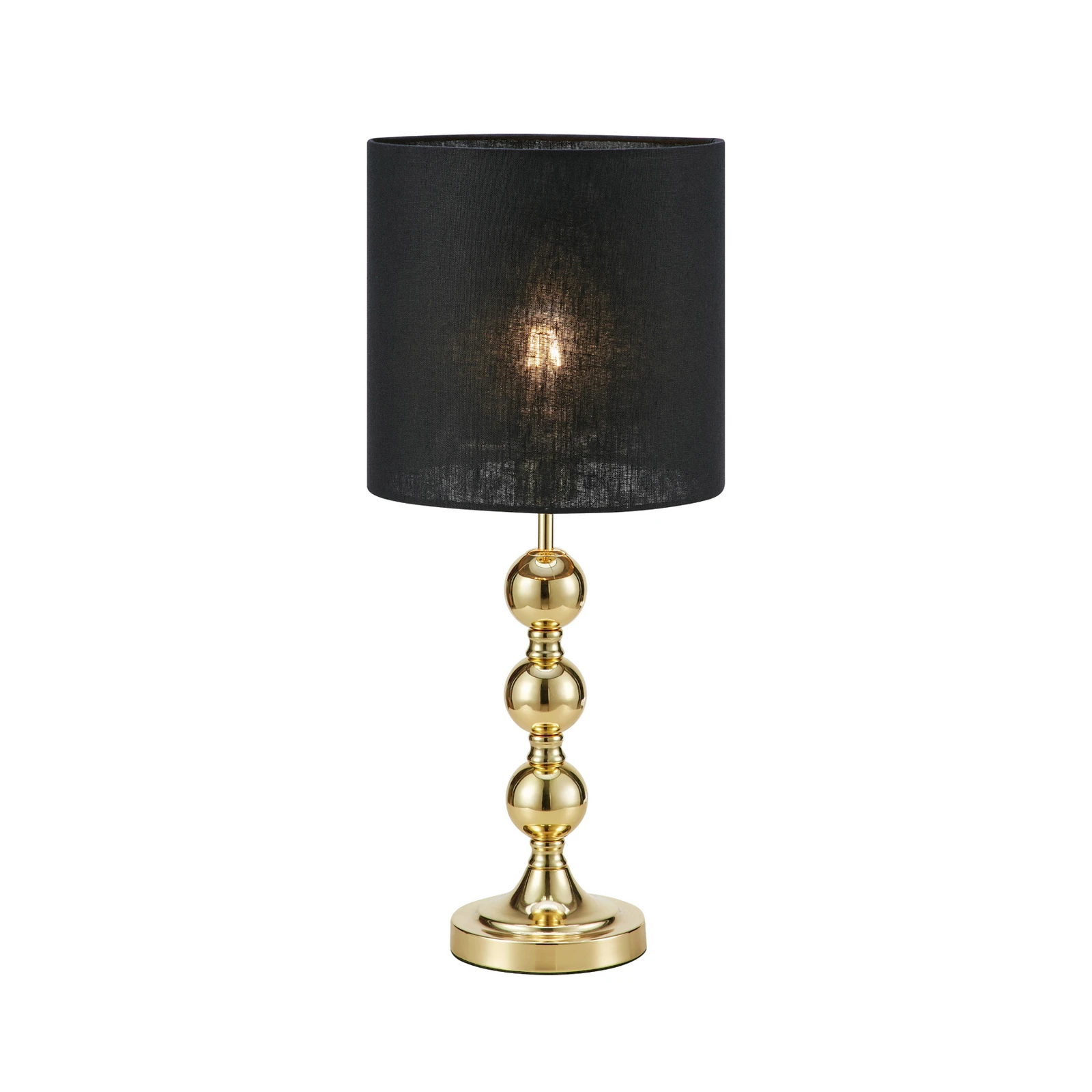 Octo stolna lampa sa sjenilom od tkanine, mesing/crna