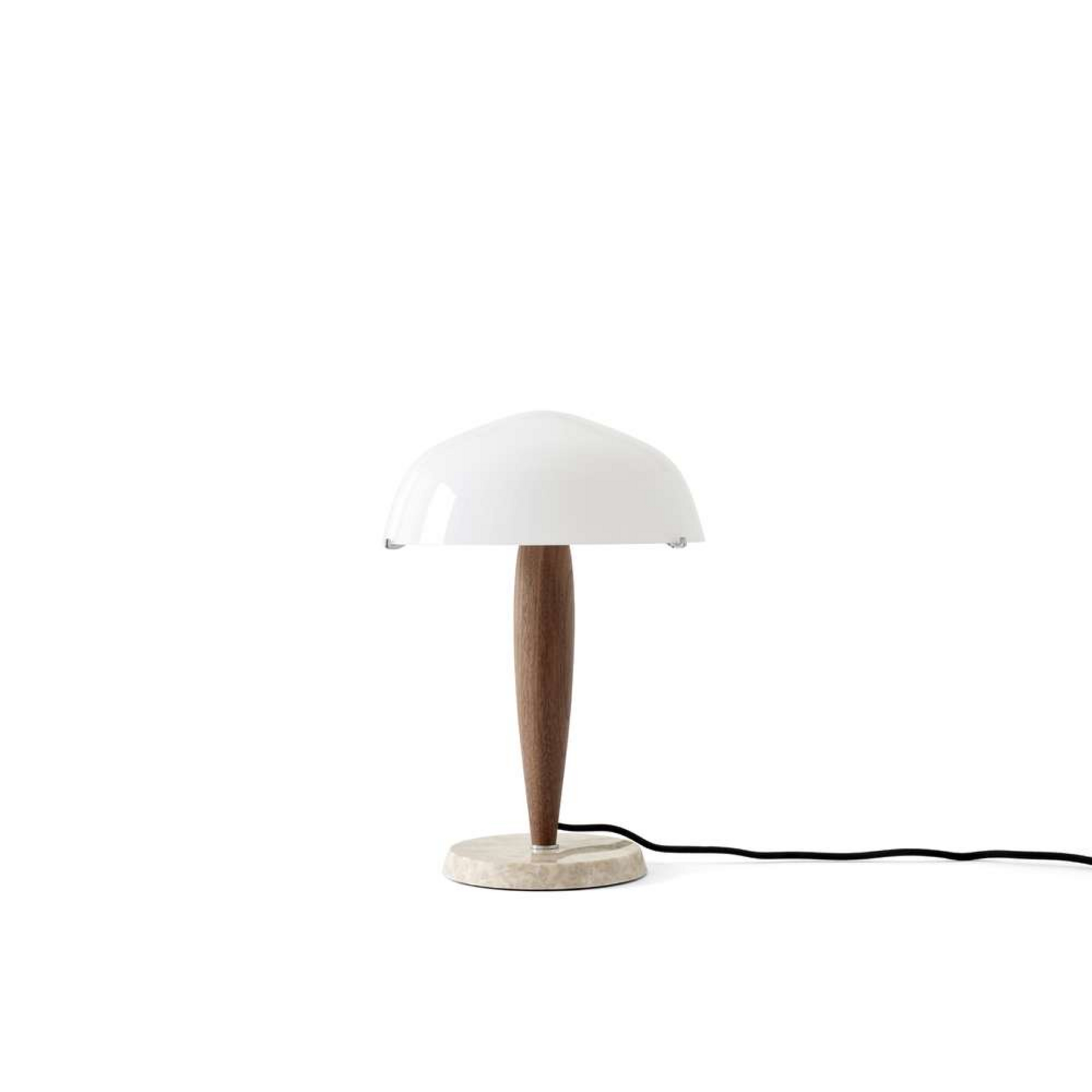 lampe à poser Herman SHY3 blanc/bois foncé/beige - &Tradition