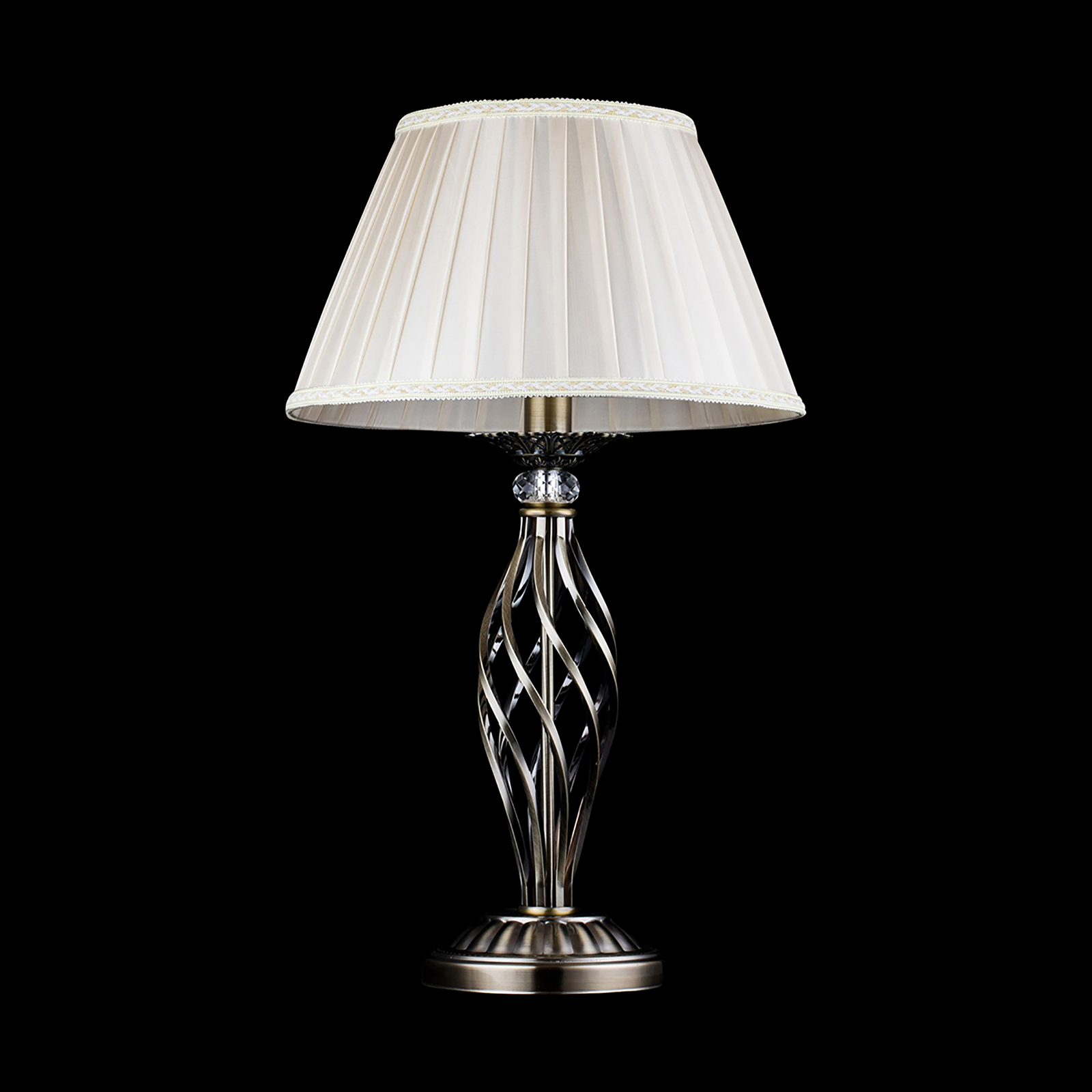 Maytoni Grace -pöytälamppu 1 lamppu messinki/beige
